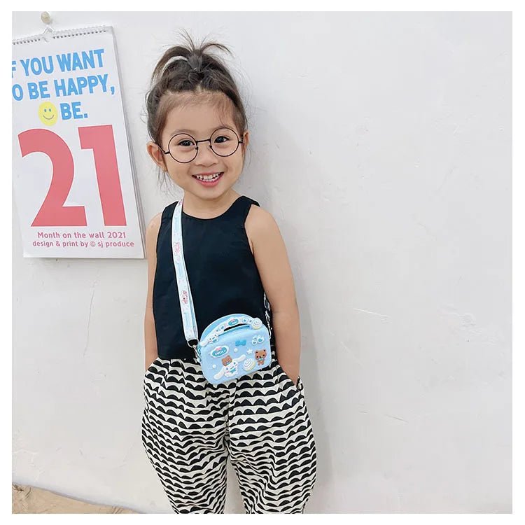 Mini Plush Silicon Purses Cartoon Pattern Square Coin Purse Kids - Zeprah