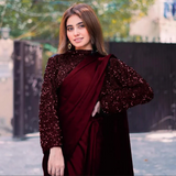 Onyx Fusion Stitched Saree