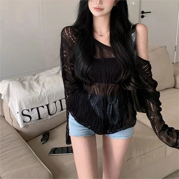 Modern Women's T-shirts Popular New Design Long Sleeve Top Seductive T-shirt for Women - Zeprah