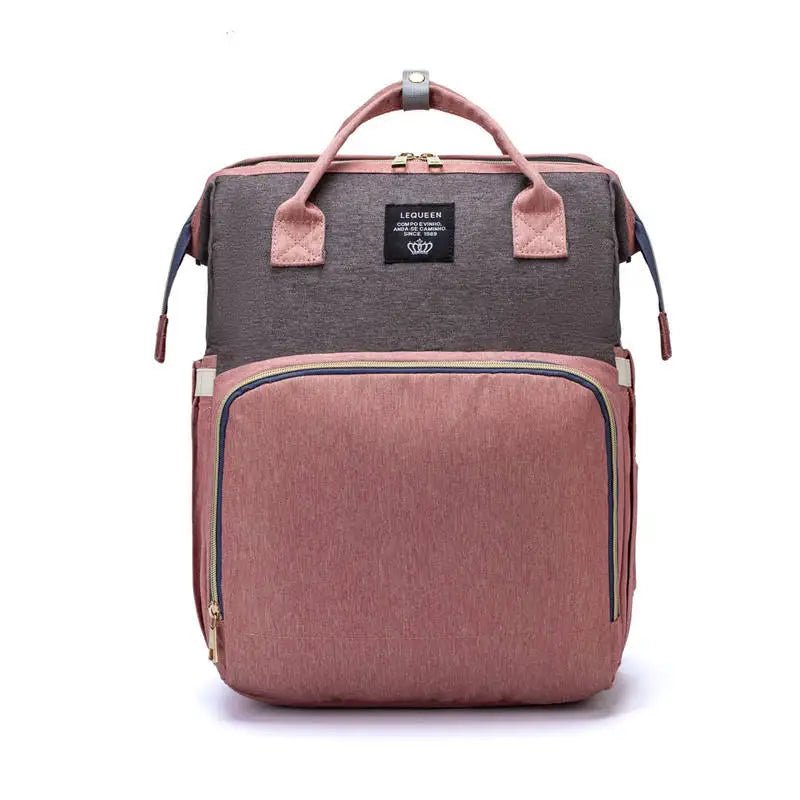Multifunctional Folding Waterproof Maternity Handbag Baby Diaper Bag with Mosquito Net Portable Travel Bassinet Mommy Backpack - Zeprah
