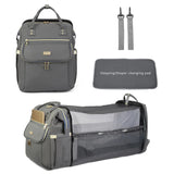 Multifunctional Waterproof Portable Foldable Baby Diaper Bag Backpack Replacement Bed Bag - Zeprah