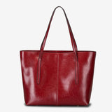 New Autumn Collection Women's Fashion Cowhide Satchel Large Capacity Canvas Shoulder Tote Bag for Commuters - Zeprah