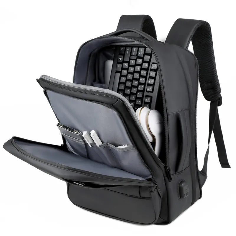 New Computer Backpack With USB Port Waterproof Computer Backpack Large Capacity Design Computer Bag - Zeprah