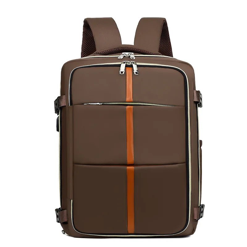 New Denim Super Large Capacity Double Shoulder Luggage Bag MultiFunction Travel USB Interface Simple Solid Color Laptop Backpack - Zeprah