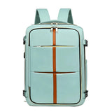 New Denim Super Large Capacity Double Shoulder Luggage Bag MultiFunction Travel USB Interface Simple Solid Color Laptop Backpack - Zeprah