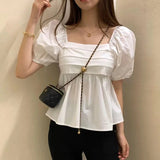New Design Going Out Tops Best - selling Ruffle Tops for Women Summer Short - sleeved Blouse - Zeprah