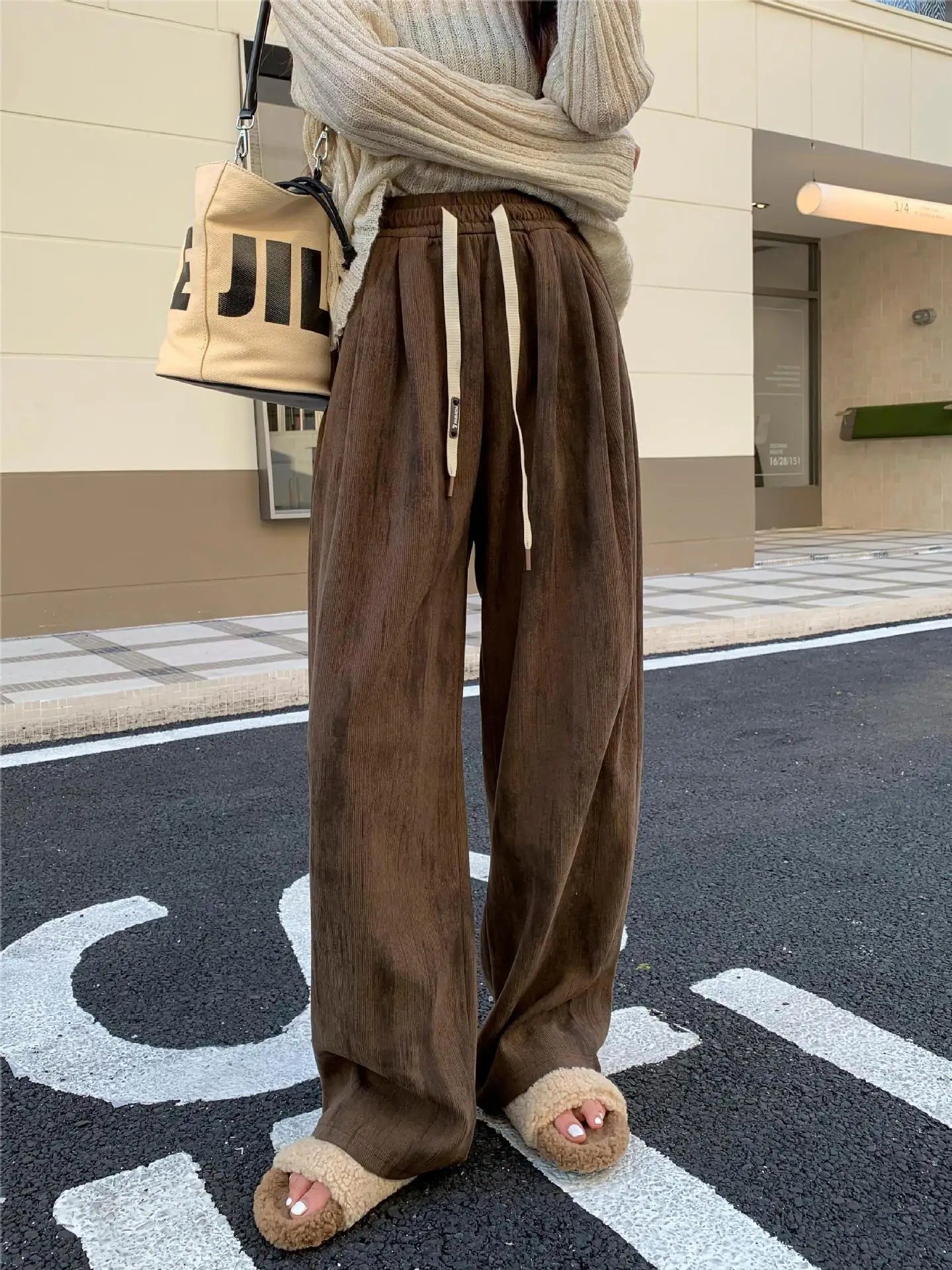 New design pants loose Fashionable Women's trousers Trendy Contrasting colors - Zeprah