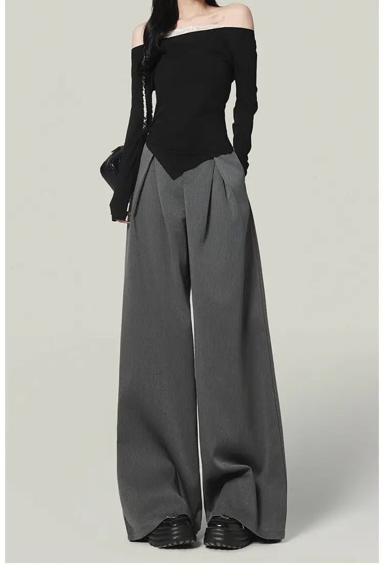 New Design Sense Lace Stitching Wide Leg Pants Women's Spring and Summer Loose Casual Fashion Pants - Zeprah