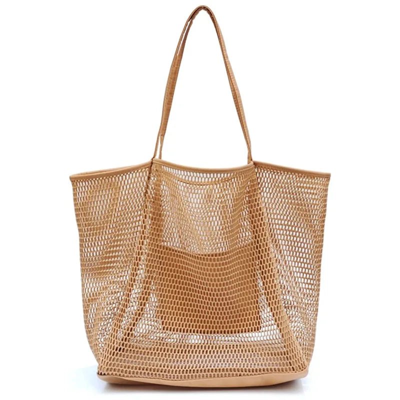 New Eco - Friendly Cotton Mesh Shopping Tote Bags Colorful Net Crochet Reusable Shoulder Unisex with Nylon Lining - Zeprah