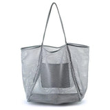 New Eco - Friendly Cotton Mesh Shopping Tote Bags Colorful Net Crochet Reusable Shoulder Unisex with Nylon Lining - Zeprah