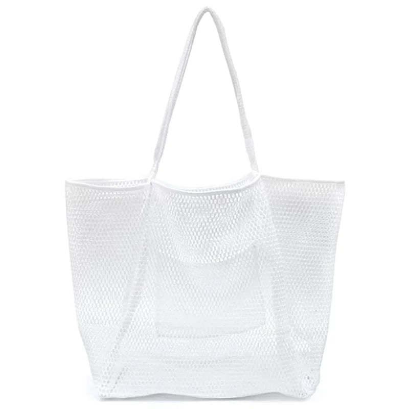 New Eco - Friendly Cotton Mesh Shopping Tote Bags Colorful Net Crochet Reusable Shoulder Unisex with Nylon Lining - Zeprah