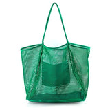 New Eco - Friendly Cotton Mesh Shopping Tote Bags Colorful Net Crochet Reusable Shoulder Unisex with Nylon Lining - Zeprah