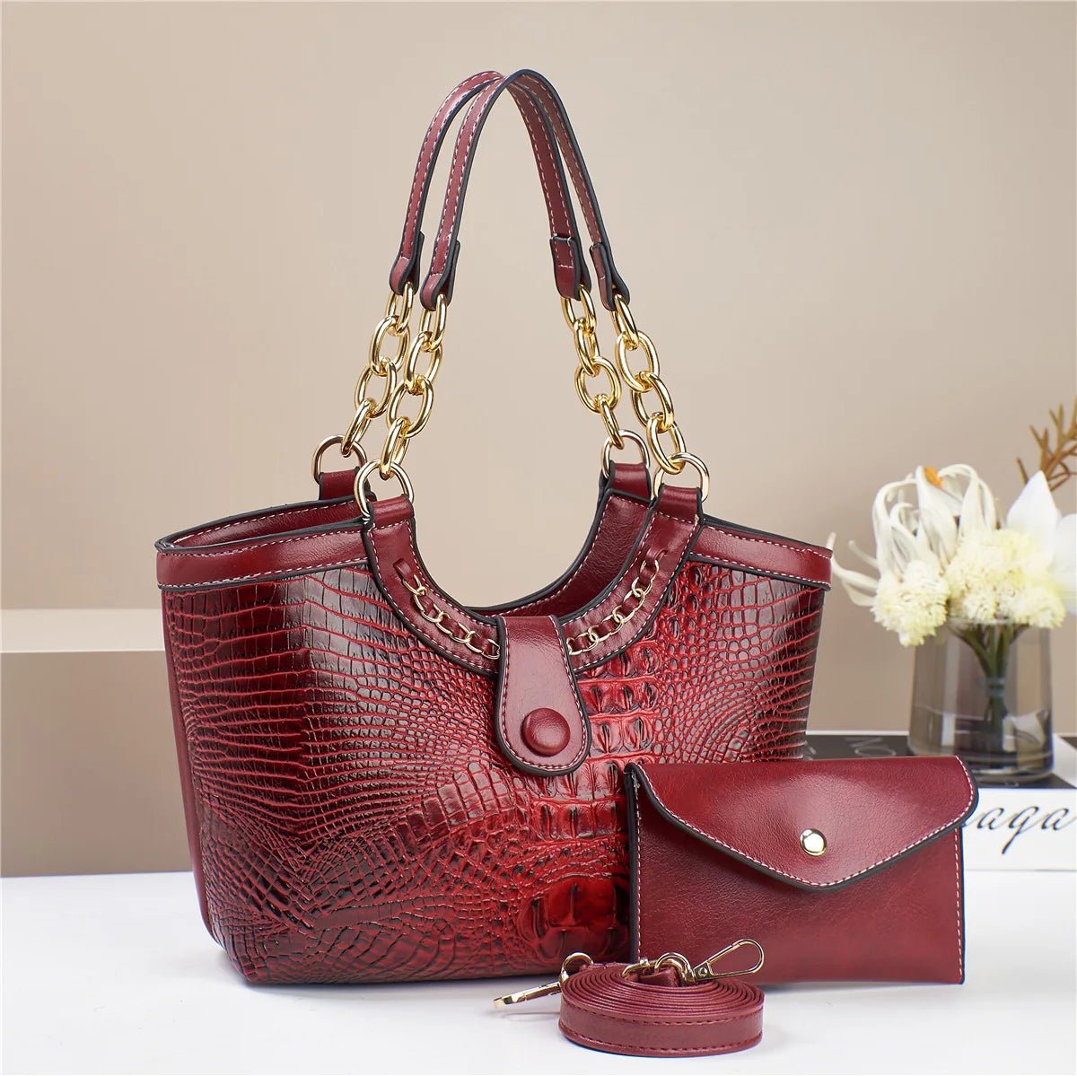 New Fashion Handbag Explosive Shoulder Crossbody Bag Atmospheric Ladies Bag Middle - aged All - match Bag - Zeprah