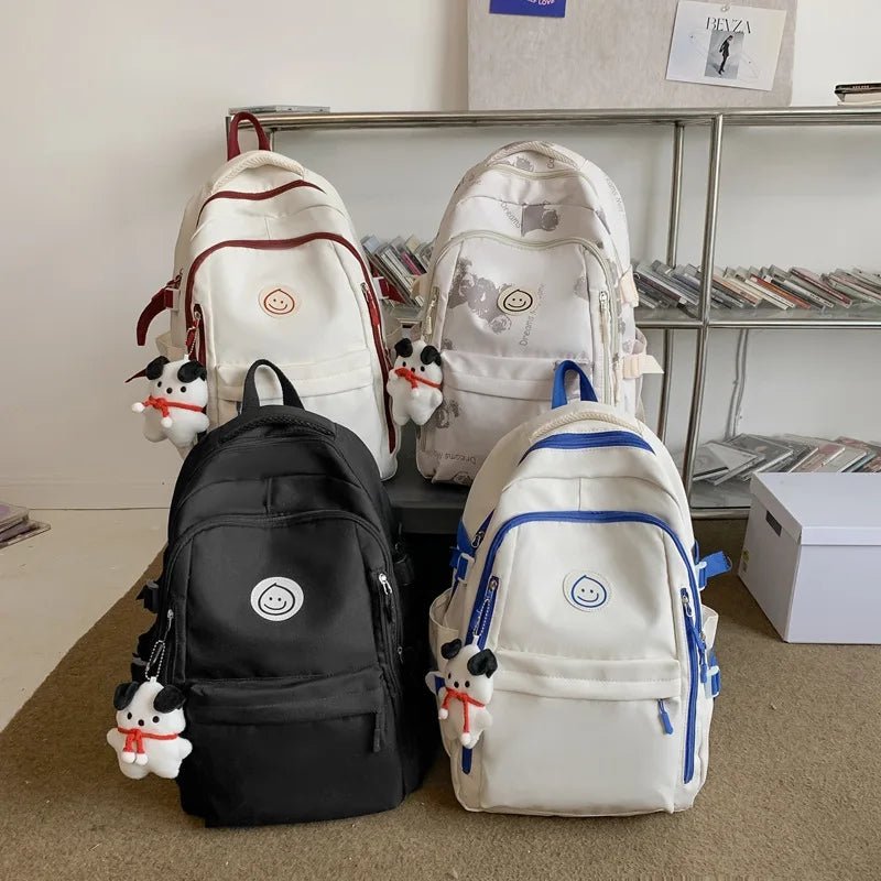 New Fashion Japanese Style Simple K - Style Backpack Junior High College Student School Bag with Cartoon Pattern for Campus - Zeprah