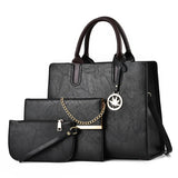 New Fashion Ladies Crossbody Handbags Set Polyester Casual Tote with Letter Decoration - Zeprah