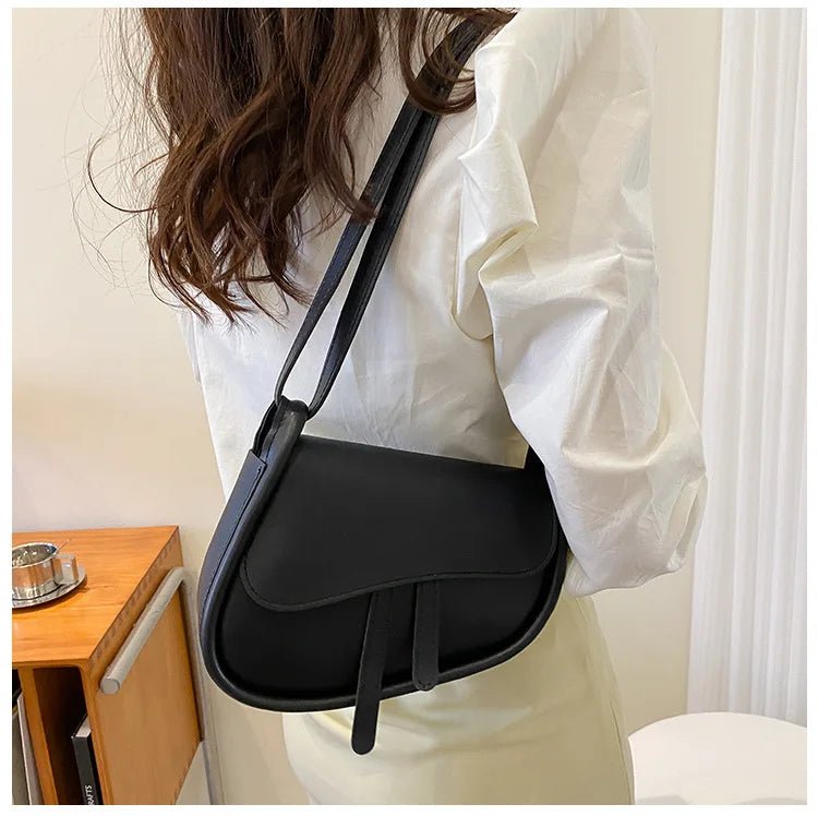 New Fashion Trendy Designer Women's Handbags Luxury Vintage Saddle Crossbody Shoulder Purse for Summer - Zeprah