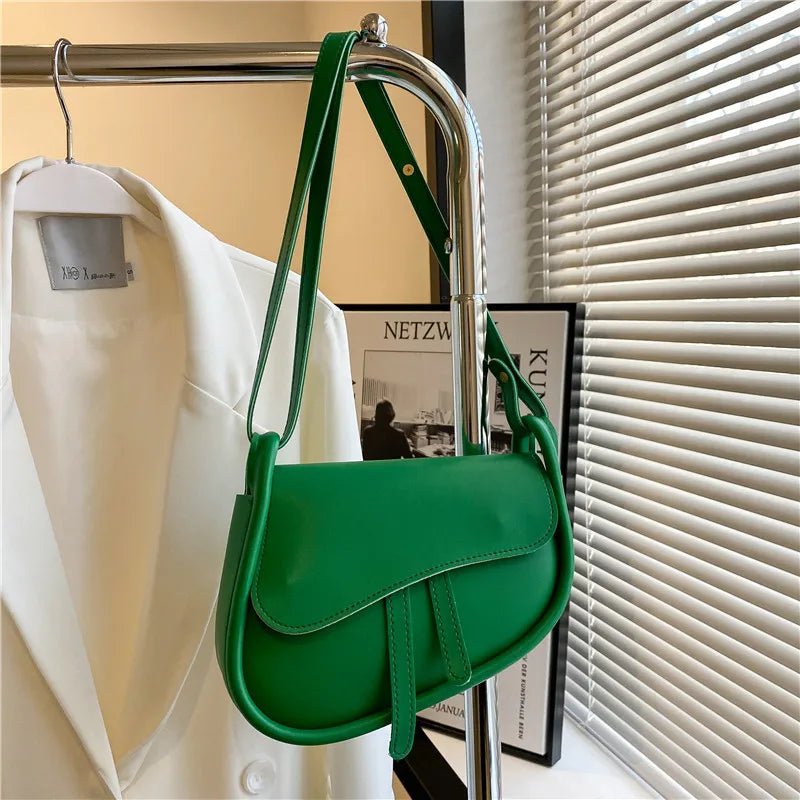 New Fashion Trendy Designer Women's Handbags Luxury Vintage Saddle Crossbody Shoulder Purse for Summer - Zeprah