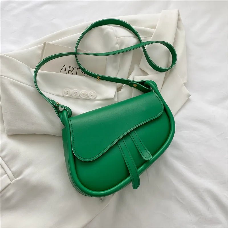 New Fashion Trendy Designer Women's Handbags Luxury Vintage Saddle Crossbody Shoulder Purse for Summer - Zeprah