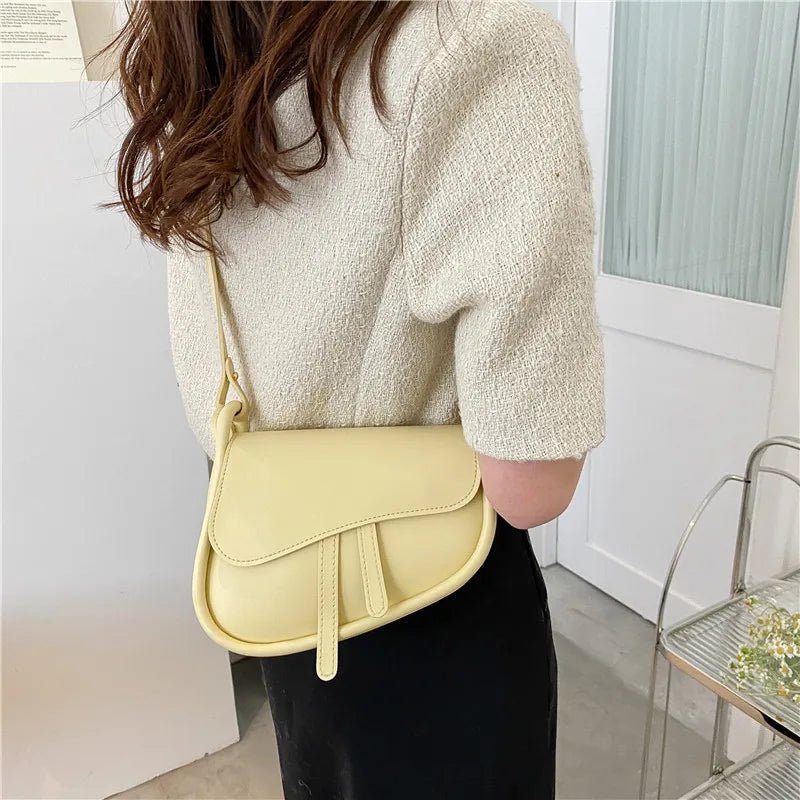 New Fashion Trendy Designer Women's Handbags Luxury Vintage Saddle Crossbody Shoulder Purse for Summer - Zeprah
