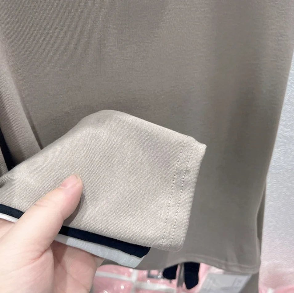 New Half Turtleneck Bottom Top Solid Color Bubble Sleeve Long Sleeve T-shirt Woman - Zeprah