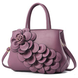 New Leather Flower Printed Women's Handbag Fashionable Zipper Closure Carteras Y Bolsos De Mujer for Summer Winter Use - Zeprah