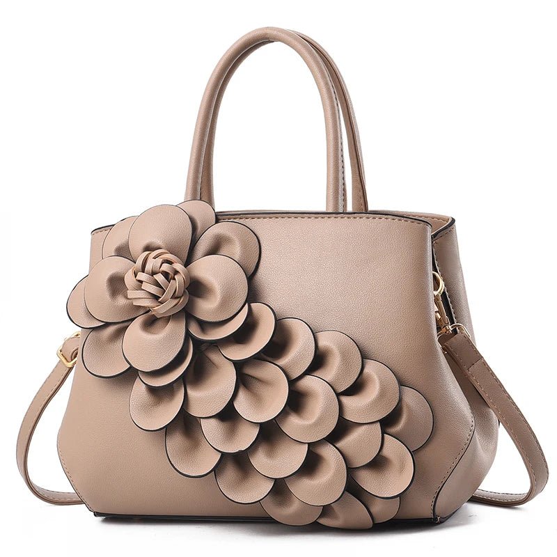 New Leather Flower Printed Women's Handbag Fashionable Zipper Closure Carteras Y Bolsos De Mujer for Summer Winter Use - Zeprah