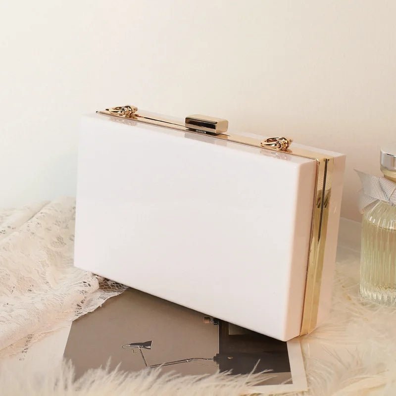 New Luxury Women Wedding Hand Bag Bridal Handbag Transparent Party Acrylic Evening Bags Clear Purse - Zeprah
