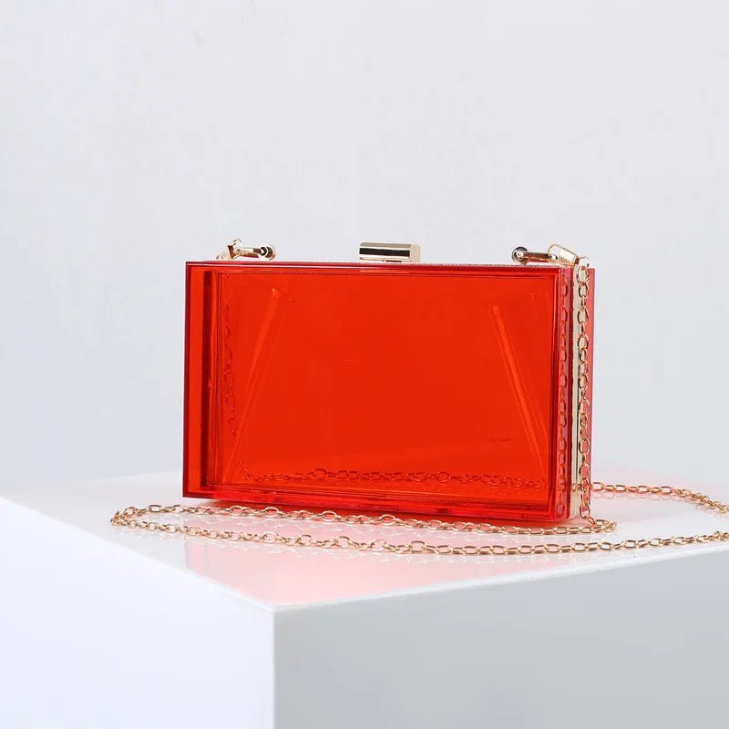New Luxury Women Wedding Hand Bag Bridal Handbag Transparent Party Acrylic Evening Bags Clear Purse - Zeprah