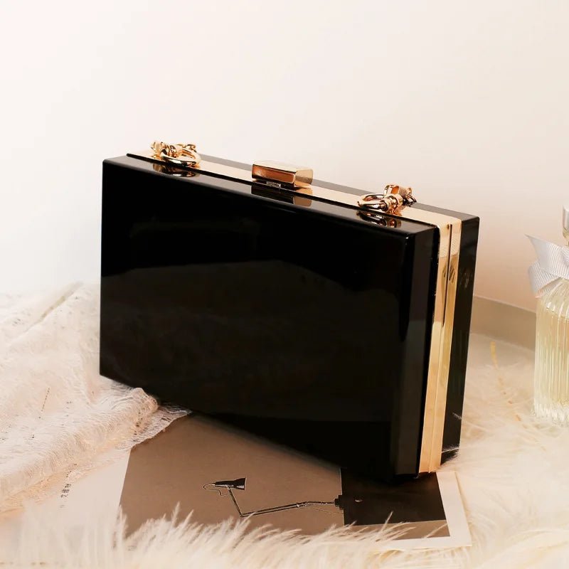 New Luxury Women Wedding Hand Bag Bridal Handbag Transparent Party Acrylic Evening Bags Clear Purse - Zeprah