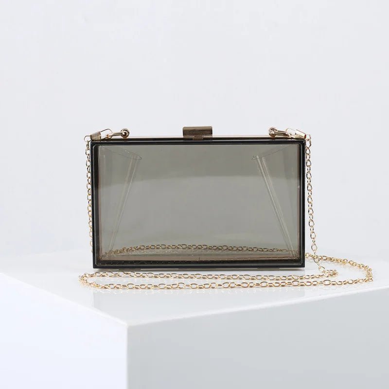 New Luxury Women Wedding Hand Bag Bridal Handbag Transparent Party Acrylic Evening Bags Clear Purse - Zeprah