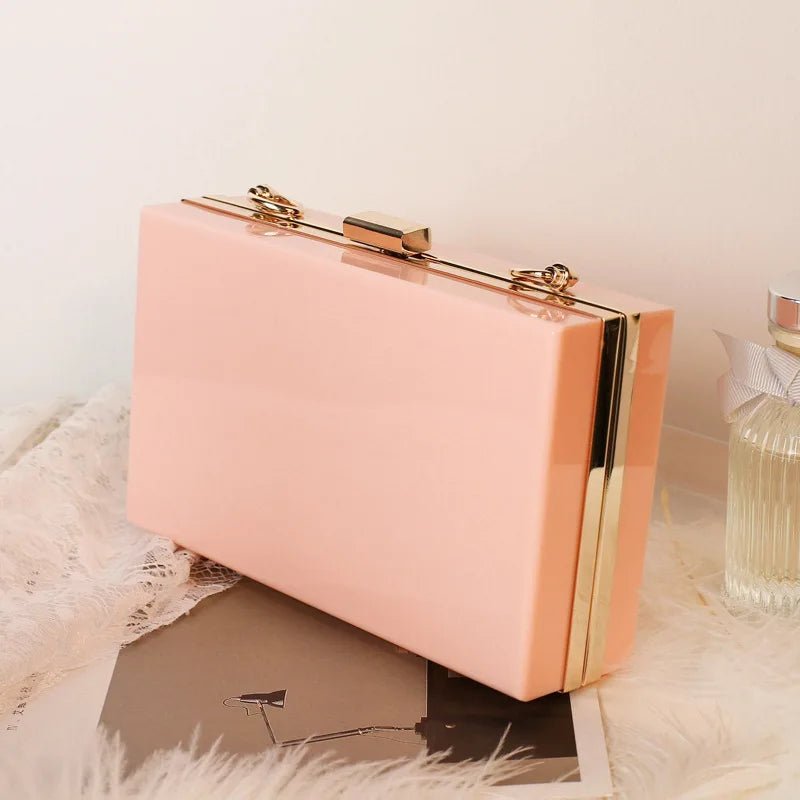 New Luxury Women Wedding Hand Bag Bridal Handbag Transparent Party Acrylic Evening Bags Clear Purse - Zeprah