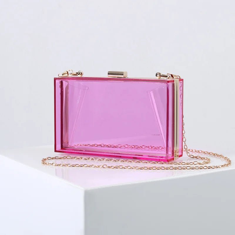 New Luxury Women Wedding Hand Bag Bridal Handbag Transparent Party Acrylic Evening Bags Clear Purse - Zeprah