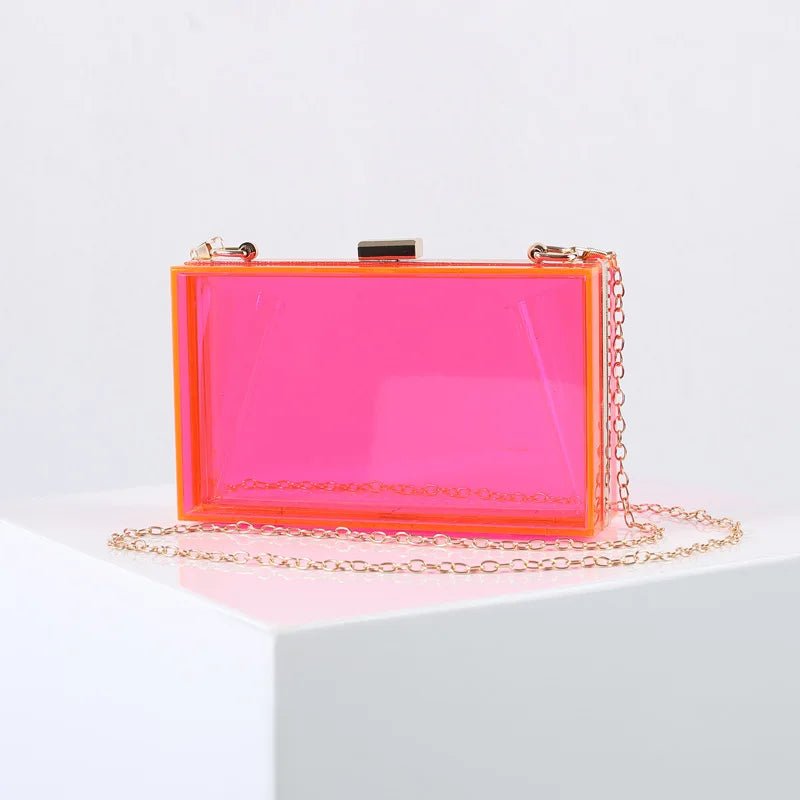 New Luxury Women Wedding Hand Bag Bridal Handbag Transparent Party Acrylic Evening Bags Clear Purse - Zeprah