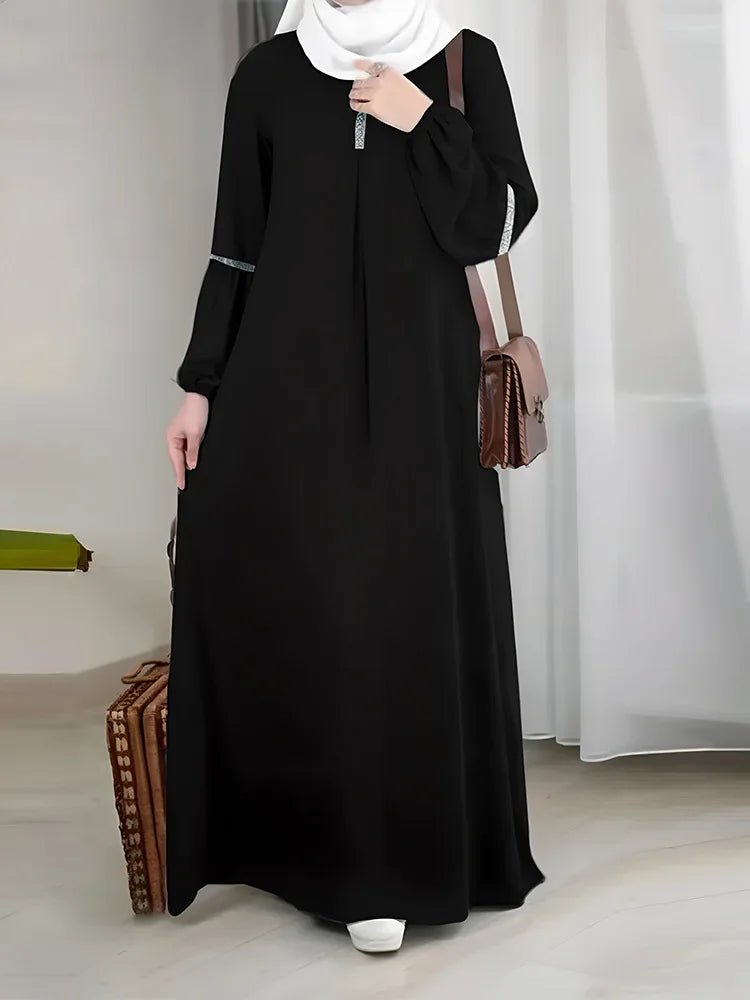 New Maxi Ladies Modest Closed Abaya Anti - Static and Breathable Hijab Dress for Spring Inspired by Dubai and Turkey - Zeprah