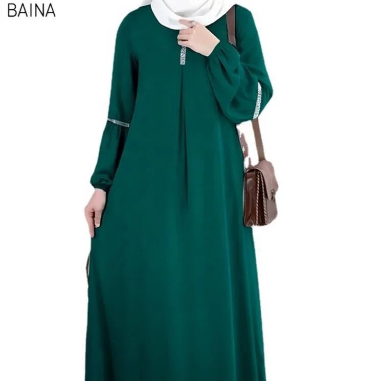 New Maxi Ladies Modest Closed Abaya Anti - Static and Breathable Hijab Dress for Spring Inspired by Dubai and Turkey - Zeprah