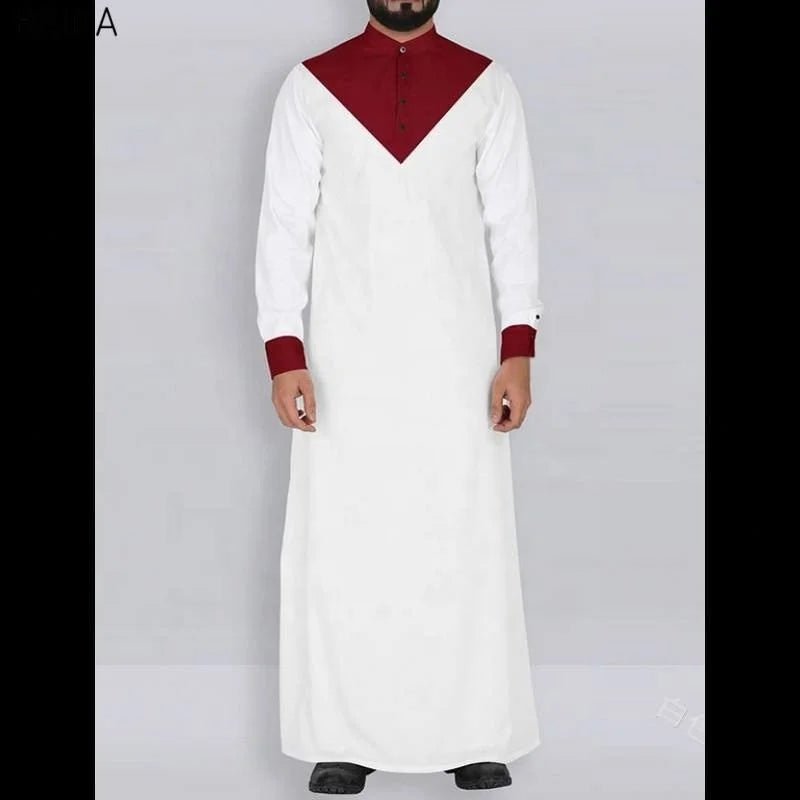 New Men Middle East Saudi Long Sleeve Mens Dubai Muslim Arab Thobe - Zeprah