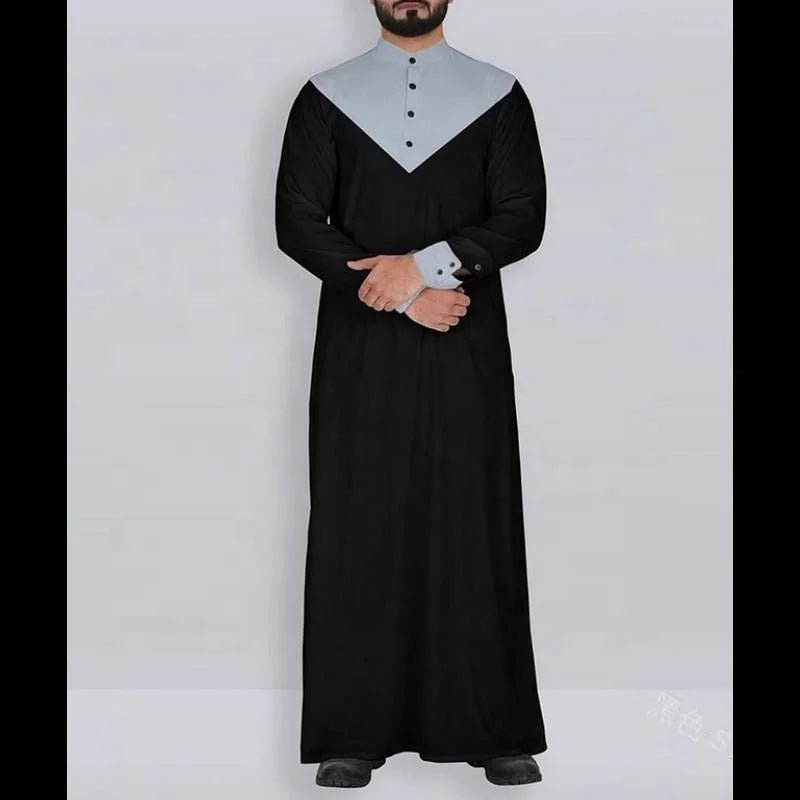 New Men Middle East Saudi Long Sleeve Mens Dubai Muslim Arab Thobe - Zeprah