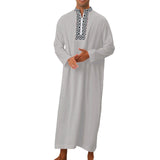New Men Style Arabic Moroccan Islamic Thobe Dress Traditional Muslim Abaya Clothing - Zeprah