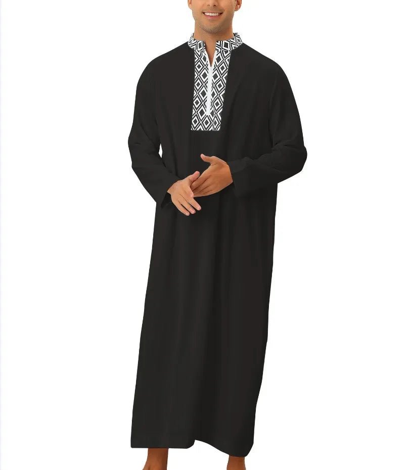 New Men Style Arabic Moroccan Islamic Thobe Dress Traditional Muslim Abaya Clothing - Zeprah