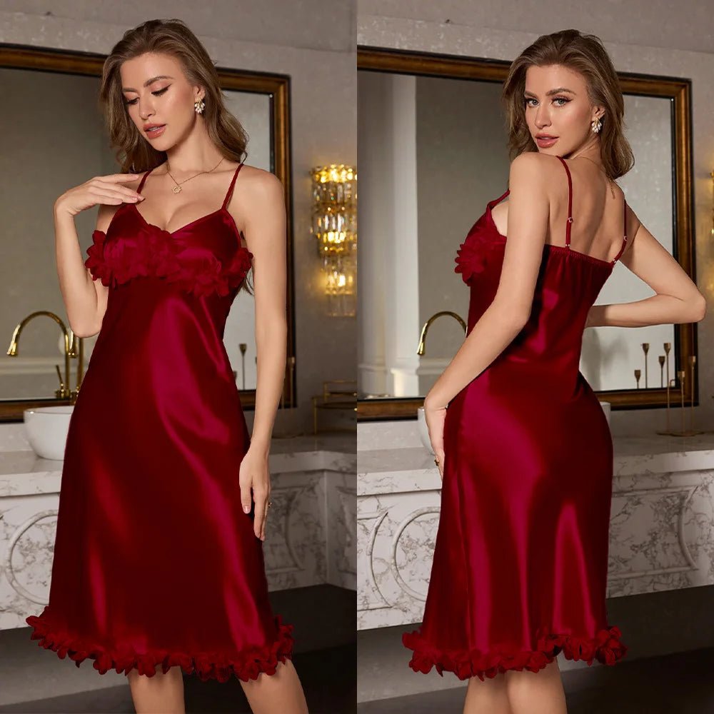 New Sexy European and American Style Lace Women's Nightgown Pajamas Homewear Luxury - Zeprah