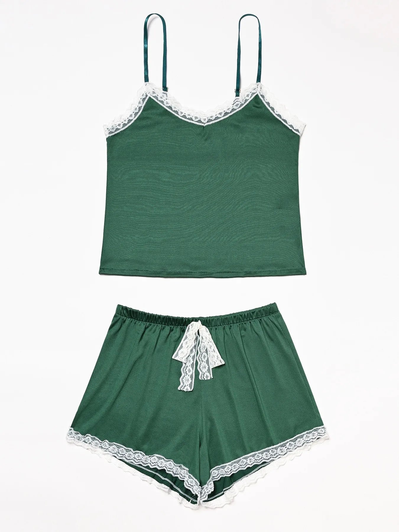 New Sexy Lingerie Women's Summer Spring Homewear Nightgowns Strappy Lace Two - piece Thin Polyester - Zeprah