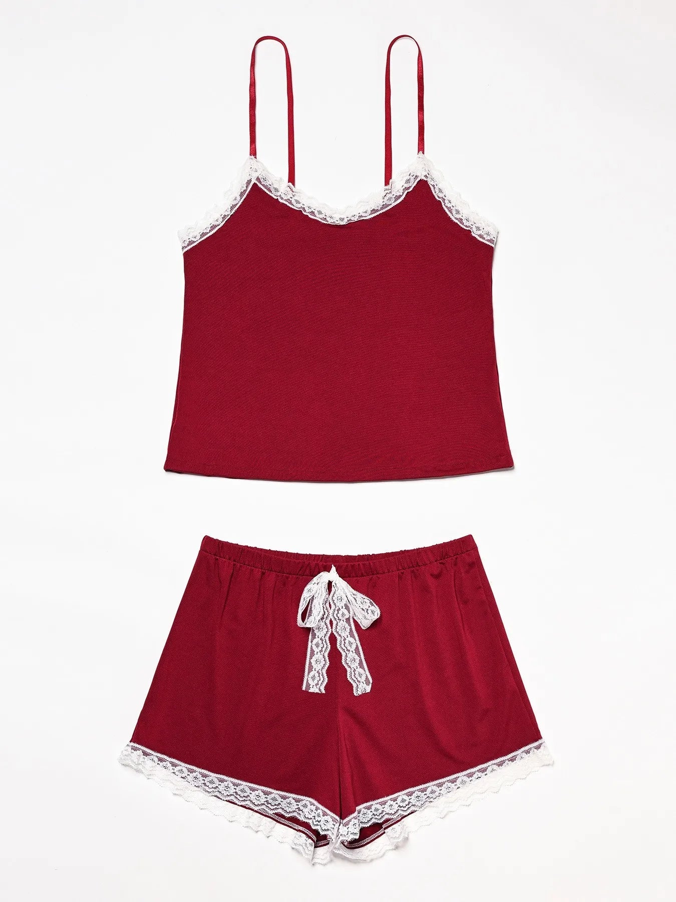 New Sexy Lingerie Women's Summer Spring Homewear Nightgowns Strappy Lace Two - piece Thin Polyester - Zeprah