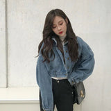 New Spring and Autumn Vintage Denim Jacket Women's Korean Style Loose Short All - match Jacket Top - Zeprah