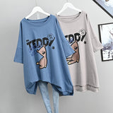 New Spring and Summer Plus Size Loose Short - sleeved T-shirt Women's Korean - style Mid - length Belly Covering Top for Women - Zeprah