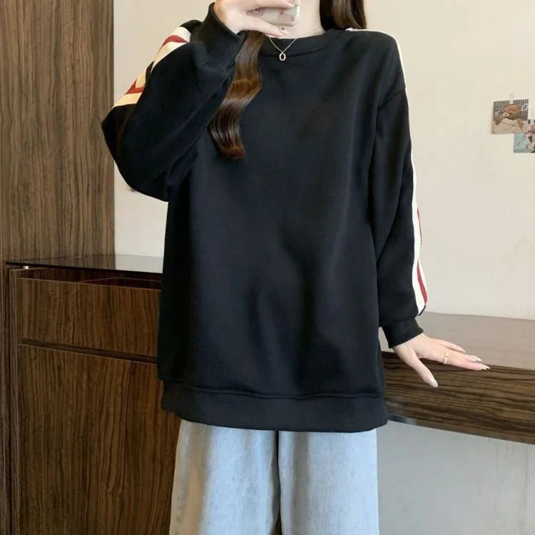 New Style Korean Version Thickened Velour Sweatshirt - Women's Loose Long - Sleeve Outerwear Top - Zeprah