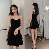 New Summer Dress Women's Inner Base Slimming Strap A - line Skirt Hepburn Small Black Skirt for Small Men - Zeprah