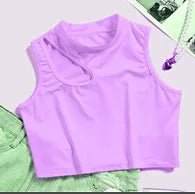 Off - shoulder Cotton Vest Slim - fit Women Elastic Sleeveless Vest Gym Sport Fashion Cami Tank Top - Zeprah