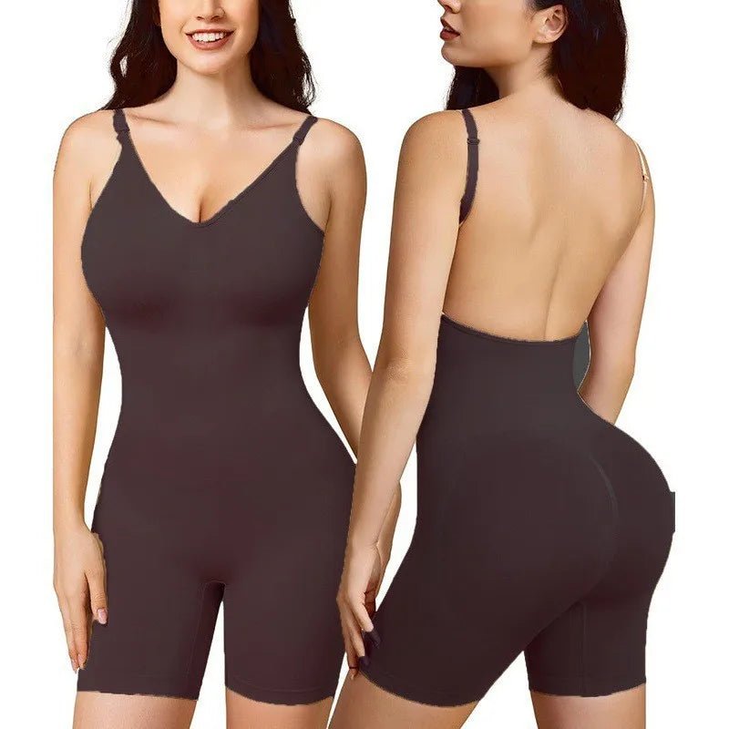 One Piece Deep V Backless Bodysuit Shapwear Sliming Waist Shapwear - Zeprah