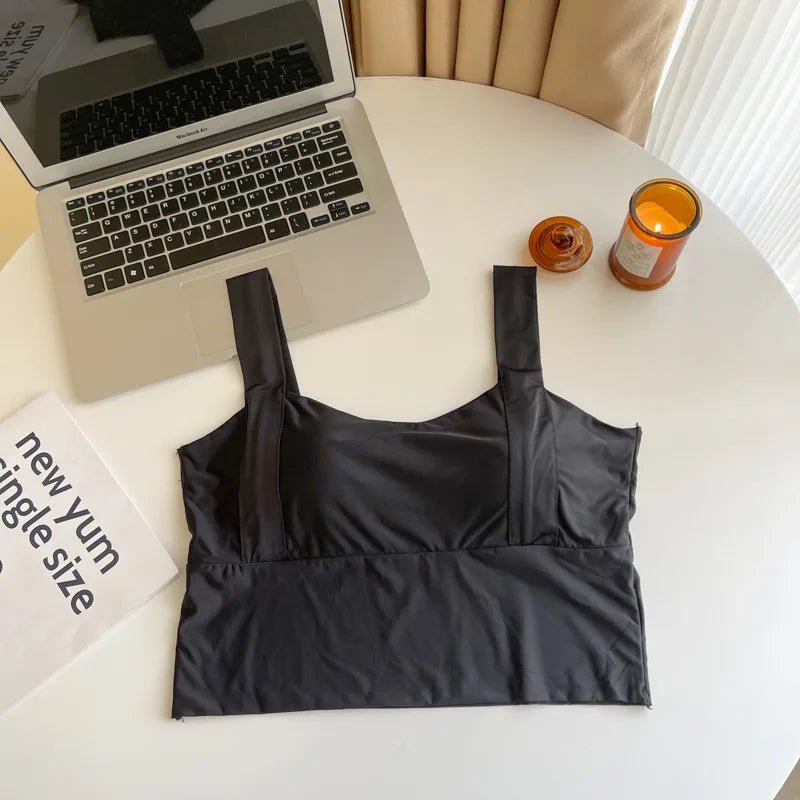 Pad Solid Seamless Vest Women's Underwear Camisoles Women's tank Tops Crop Top - Zeprah