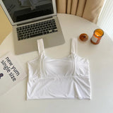 Pad Solid Seamless Vest Women's Underwear Camisoles Women's tank Tops Crop Top - Zeprah